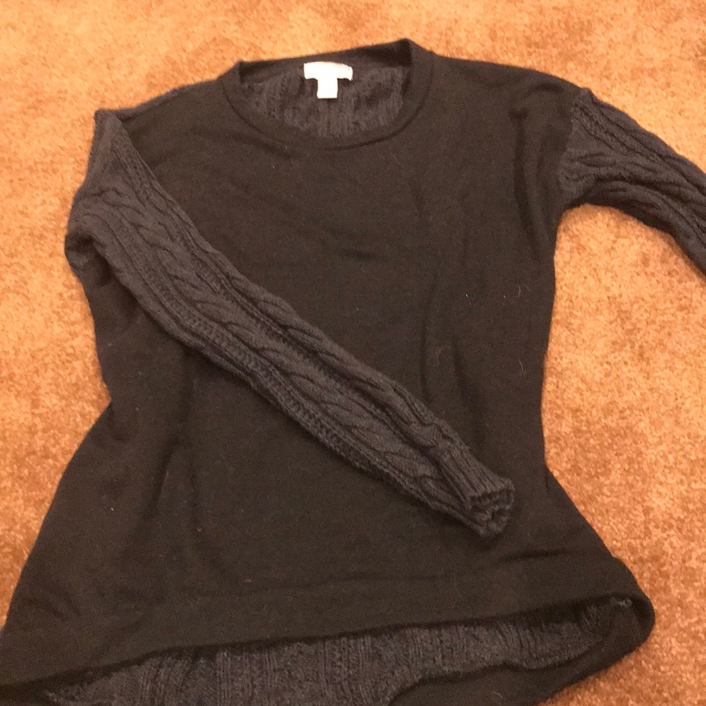 Black cable sweater